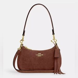 Mini Teri in Brown Suede Crossbody Bag
